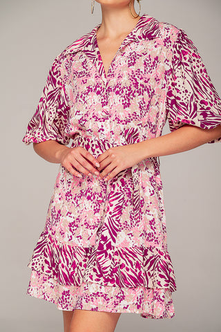 Vestido Corto Estampado