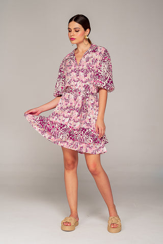 Vestido Corto Estampado
