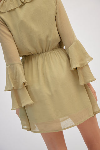 Vestido Corto con Volantes Floréa