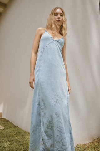 Vestido Largo Estampado Isolde