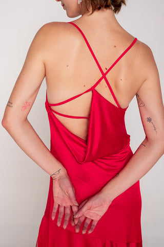 Vestido Largo Drapeado
