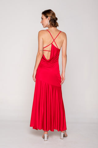 Vestido Largo Drapeado