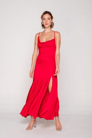 Vestido Largo Drapeado